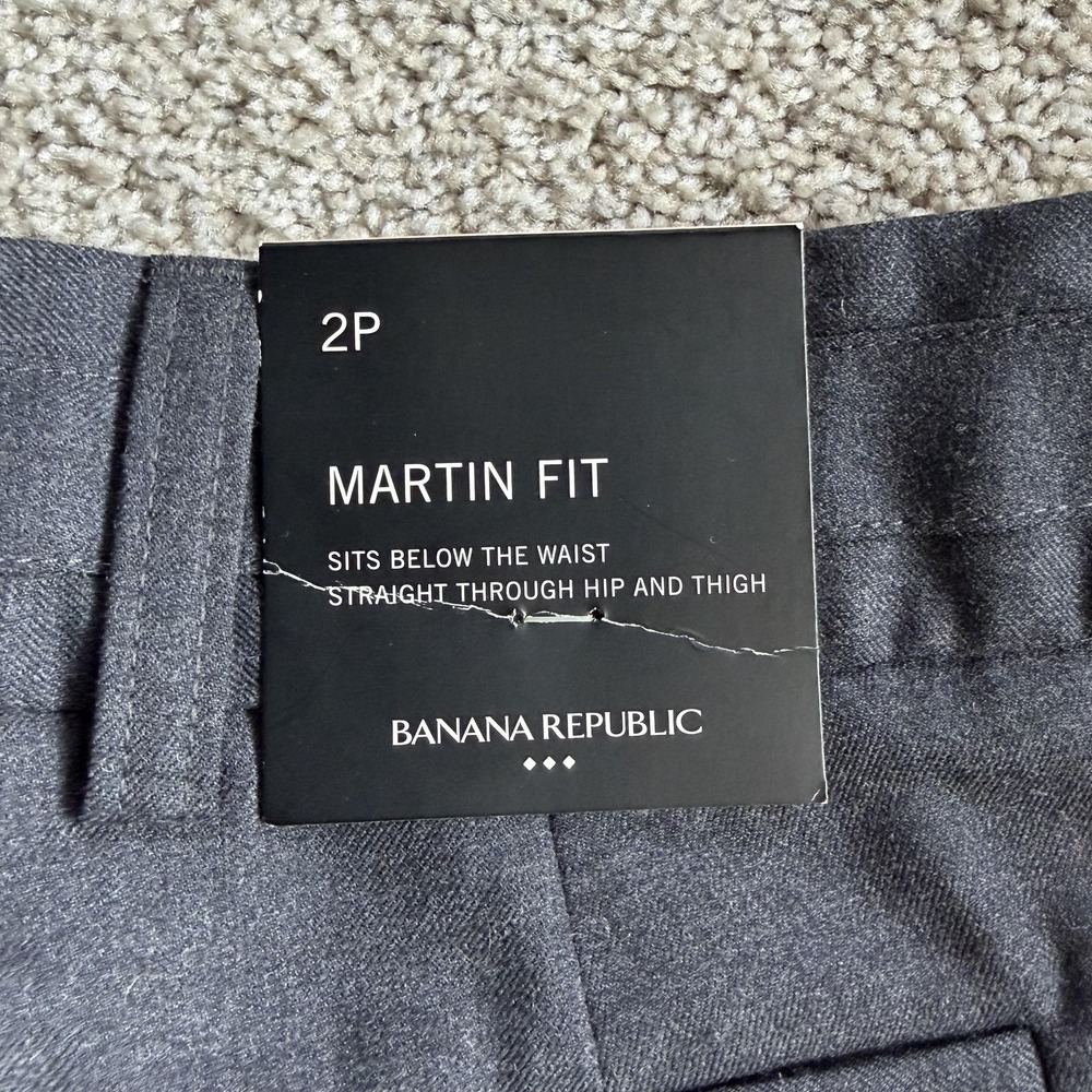 Banana Republic Martin Dress Pants Womens 2P Gray Wool Flare Stretch Workwear - Picture 8 of 16